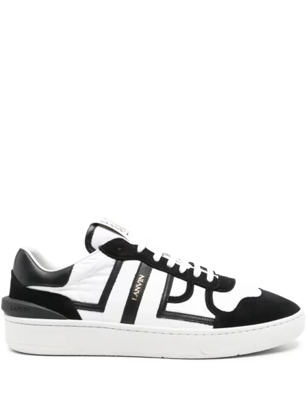 Sneakerși Lanvin cu șireturi din dantelă negru