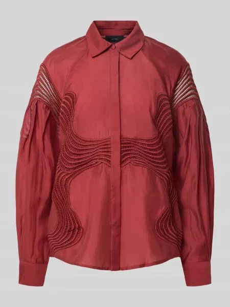 Bluzka z koronką szydełkową i kołnierzykiem koszulowym model ‘MOLLY’ Copenhagen Muse