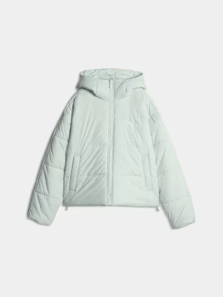 Демісезонна куртка PUMA Ess Relaxed Padded Jacket W комбінований верх зелений
