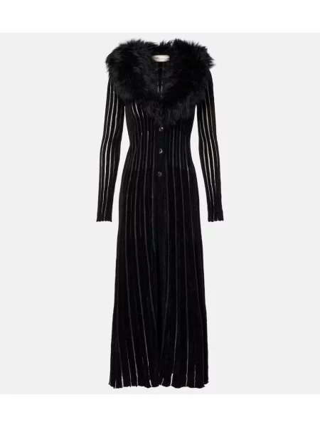 Maksi sukienka maxi Blumarine w paski garniturowa czarna