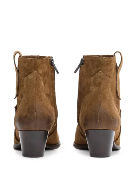 Botine Ash evazate maro