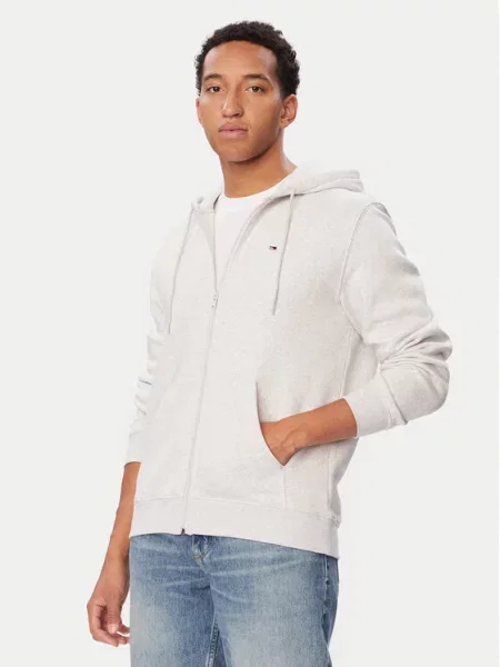 Tommy Jeans Hanorac deschis gri