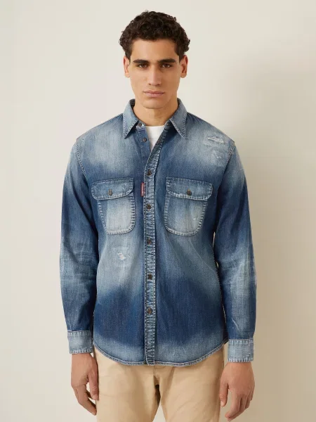 Džínová Košile Comfort Fit modrá