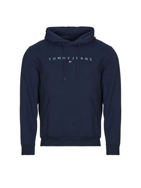 Hanorac cu glugă Tommy Jeans albastru