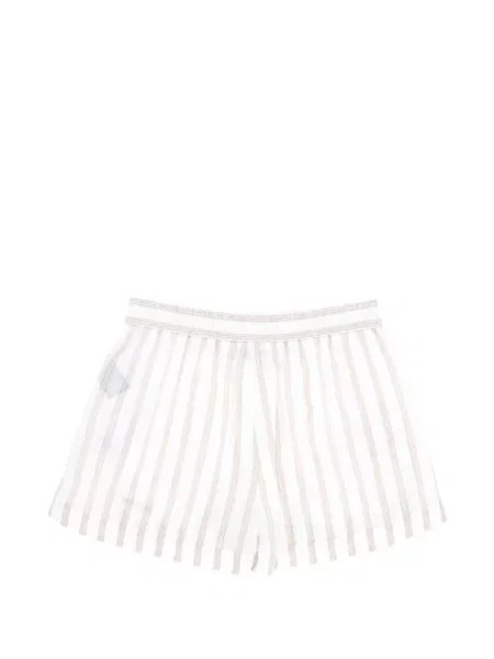 Pantaloni scurți Off-white cu dungi alb