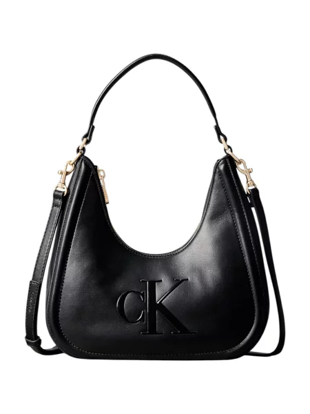 Taška Calvin Klein Jeans BOLD CK SMALL CRESCENT BAG černé