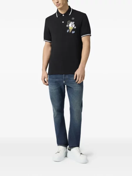 Polo Philipp Plein με σχέδιο μαύρο