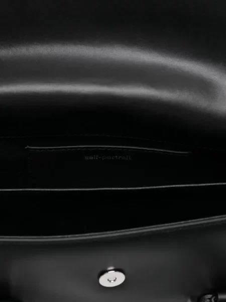 Geantă Self-portrait cu funde negru