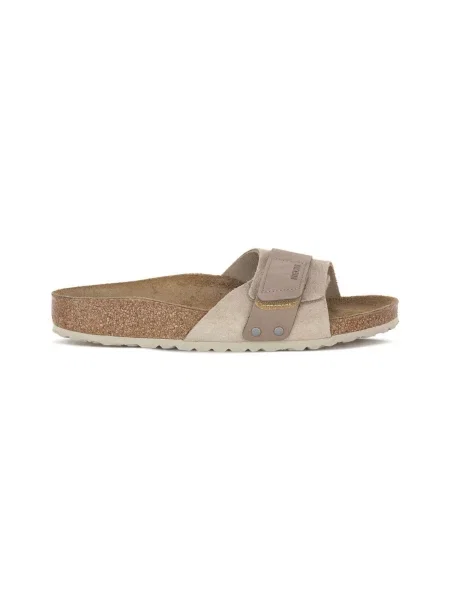 Bőr papucs Birkenstock bézs