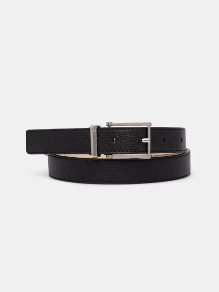 Emporio Armani curea pentru femei din piele negru