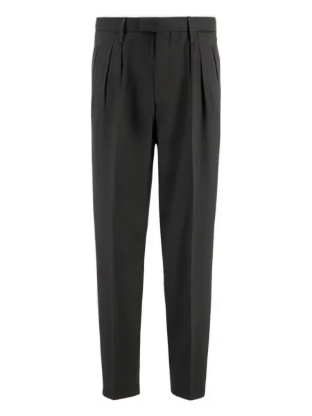 Pantaloni Boglioli de lână plisate gri