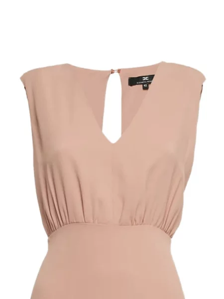 Rochie maxi Elisabetta Franchi fără mâneci roz