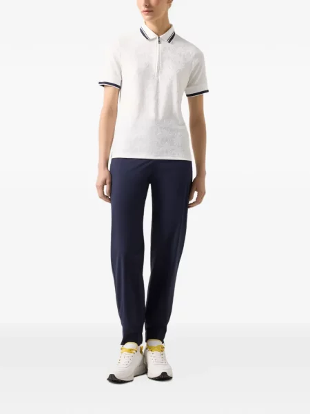 Tricou polo Bogner tricotate alb