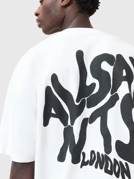 AllSaints Tricou negru alb