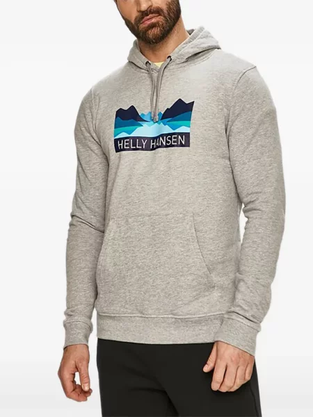 Hanorac cu glugă Helly Hansen cu imagine gri