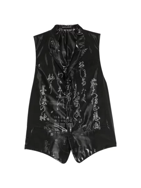 Vestă Yohji Yamamoto cu imagine negru