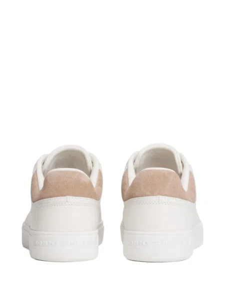 Fűzős bőr sneaker Tommy Hilfiger fehér