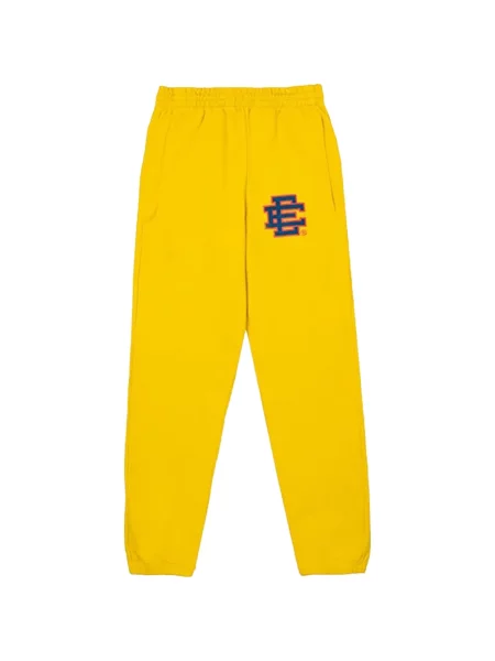 Pantaloni Eric Emanuel alergare cu autograf galben