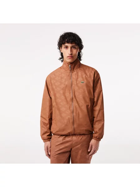 Lacoste Kurtka Ze Stójką Z Monogramem brązowa