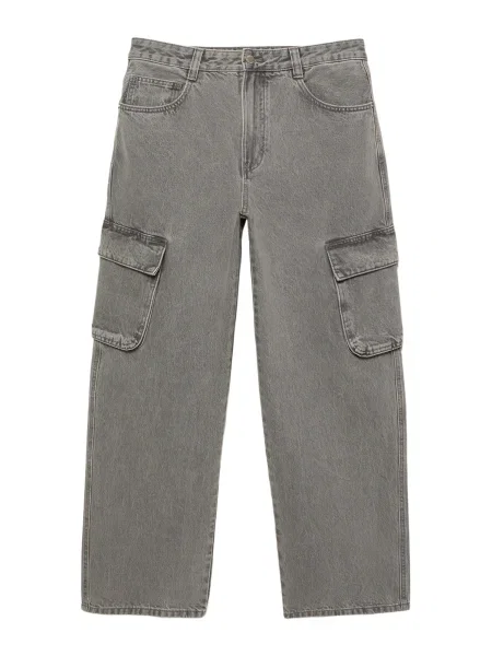 Pull&Bear Pantaloni eleganți denim gri