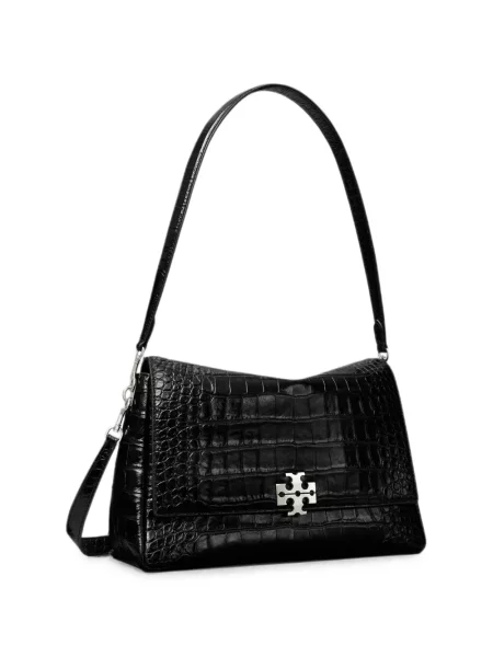 Geantă shopper Tory Burch cu autograf negru