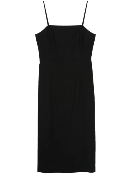 Rochie midi Theory fără mâneci până la genunchi de costum negru