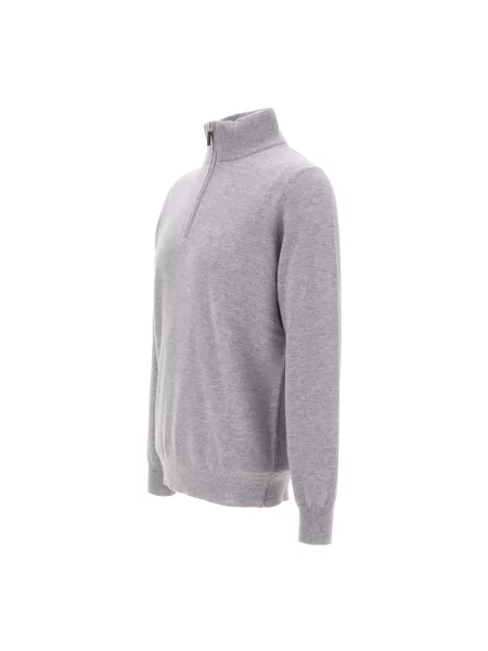 Sweter Kangra wełniany szary