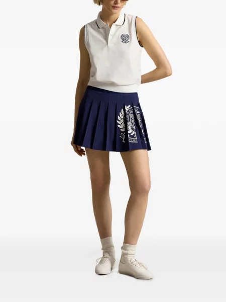 Kožne čarape Polo Ralph Lauren s cvjetnim printom lepršave bijela