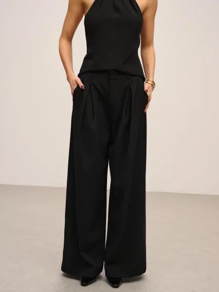 ORIMEI by Victoria Swarovski Pantaloni cutați negru