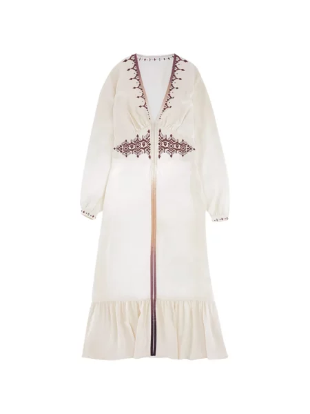 Rochie midi Fortela cu decolteu în V până la genunchi de costum