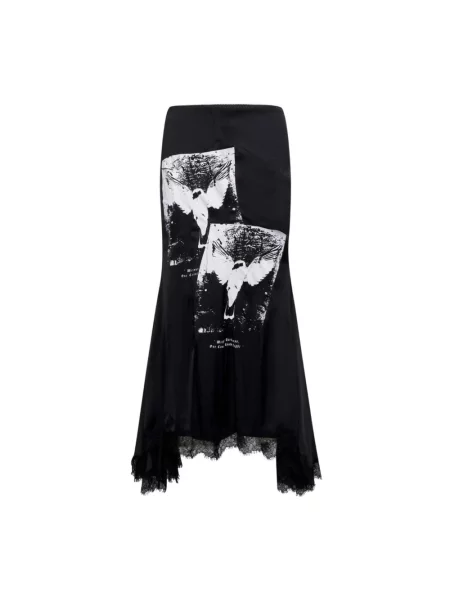 Długa spódnica maxi John Richmond z nadrukiem czarna