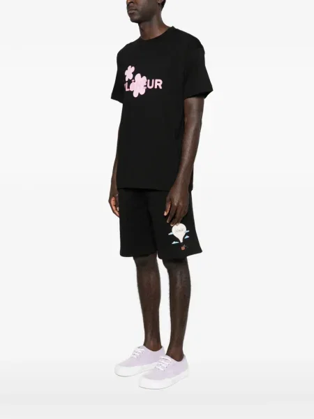 Tricou Flâneur cu model floral negru