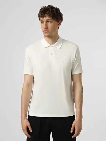 Поло Emporio Armani из модала белое