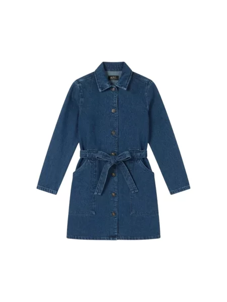 Sukienka jeansowa A.p.c. niebieska