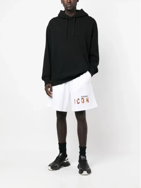 Szorty Dsquared2 z nadrukiem białe
