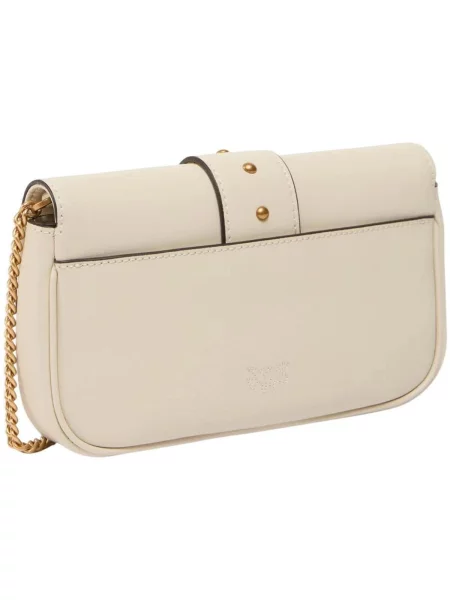 Crossbody kabelka Pinko s prackou béžová