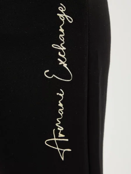 Спортивні штани Armani Exchange з аплікацією чорний