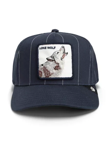 Goorin Bros czapka z daszkiem trucker Pinstripe Wolf granatowa