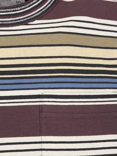 Tricou Sacai cu dungi maro