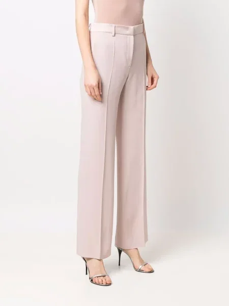 Pantaloni Alberta Ferretti din satin roz