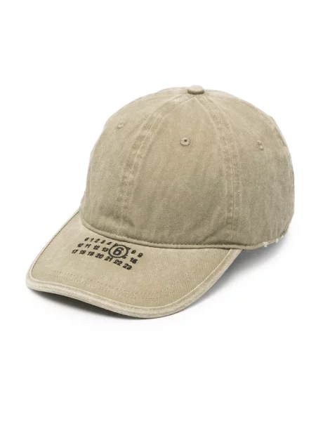 Czapka Mm6 Maison Margiela z logo beżowa