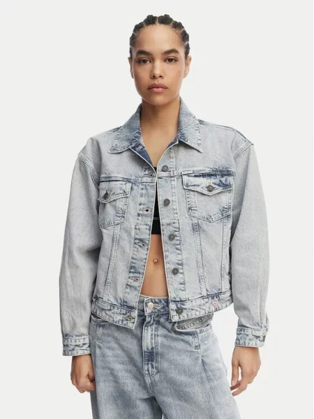 Guess Jeans Дънково яке Oversize син