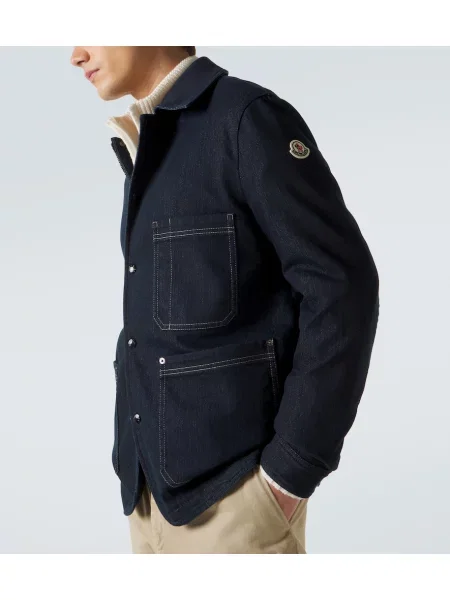 Geacă de blugi Moncler albastru