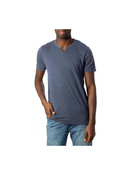 Jack & Jones Koszulki Mężczyzna Niebieski L T-shirt z Krótkim Rękawem z Bawełny Jack&jones granatowy