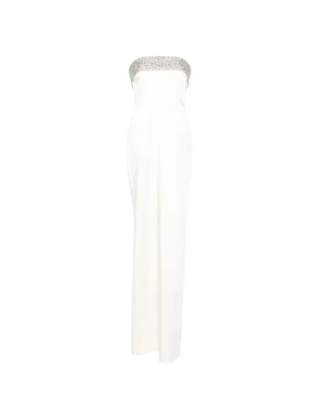 Rochie maxi The New Arrivals Ilkyaz Ozel fără bretele alb