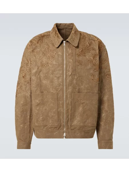 Geacă Dries Van Noten cu model floral maro