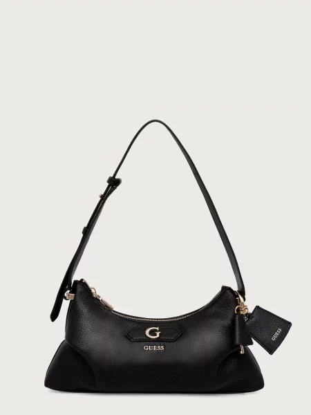Geanta hobo Guess din piele negru