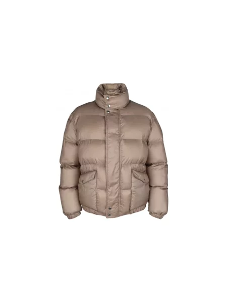 Kurtka puchowa Alexander Mcqueen z nadrukiem beżowa