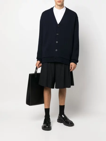 Kardigan Maison Margiela s V-izrezom plava