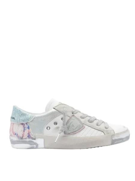 Sneakersy Philippe Model skórzane z logo białe